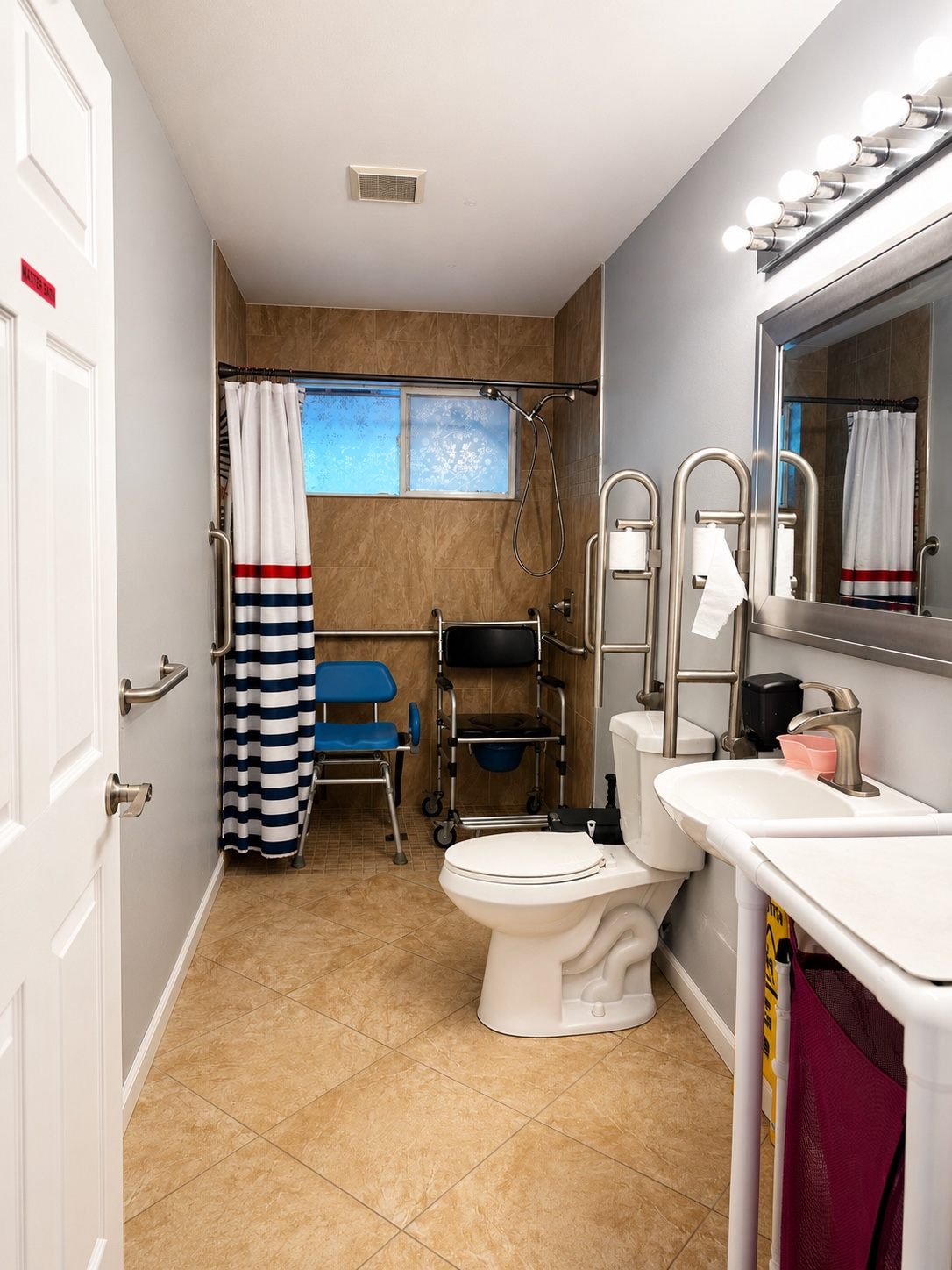 Accessible bathroom with safety features at Life Worth Living Adult Family Home